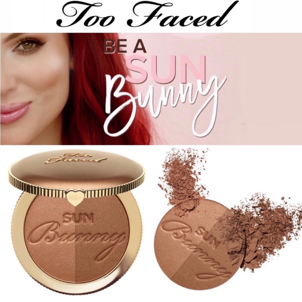NEW Too Faced Sun Bunny Radiant Duo Tone Bronzer Color California Glow